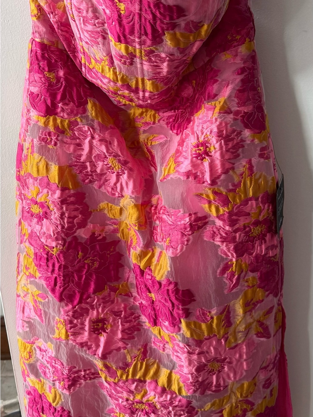 Lulu's Hot Pink and Yellow Floral Dress
